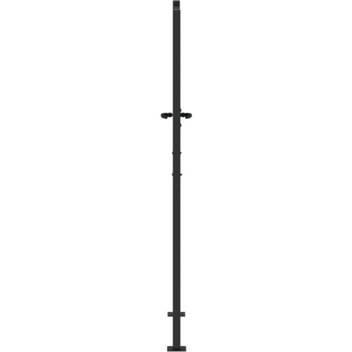 VidaXL Vrtna vrata Crna 105 x 175 cm Čelik s pra&amp;scaron;kastim premazom Slike