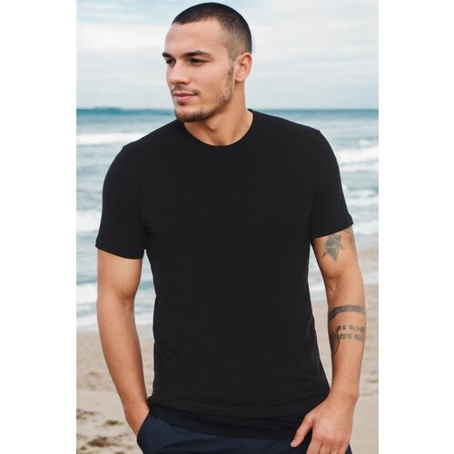 Dewberry T8569 BIKE COLLAR MEN&amp;#039;S T-SHIRT-BLACK-2 Slike