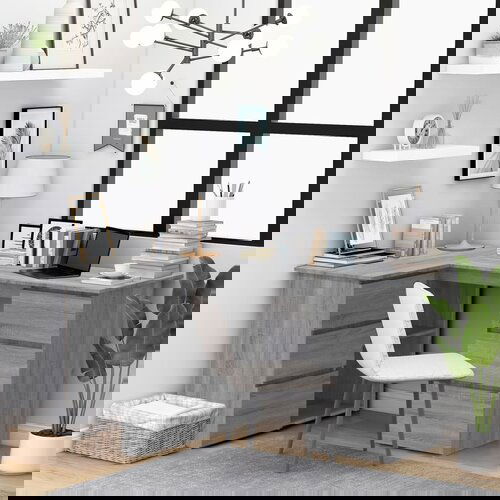 VidaXL radni stol boja hrasta sonome 145x100x76 cm konstruirano drvo Slike