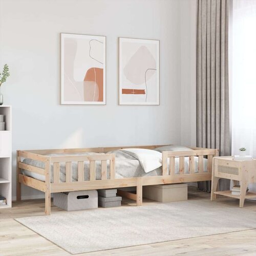 vidaXL Posteljni okvir 100x200 cm trdna borovina Cene