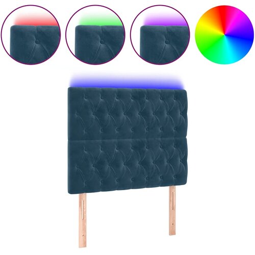  LED uzglavlje tamnoplavo 90x7x118/128 cm bar&amp;scaron;unasto Slike