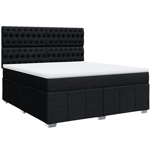 Maison Chic Box spring postelja - Vzmetna postelja z vzmetnico črna 180x200 cm blago SL24150, (21880071) Cene