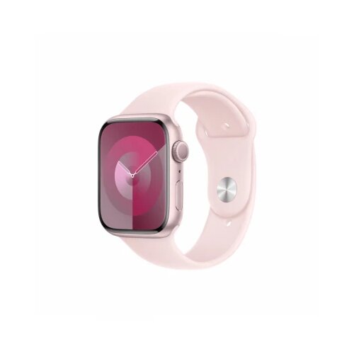 Apple watch S9 gps 45mm pink with light pink sport band - m/l Slike