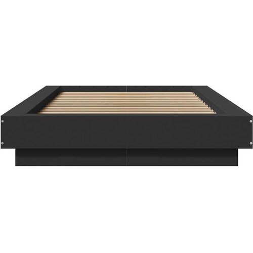 VidaXL okvir za krevet s led svjetlima crni 90 x 200 cm drveni Slike
