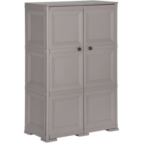The Living Store Plastična omarica 79x43x125 cm izgled lesa siva - Omarica, (21430105) Slike