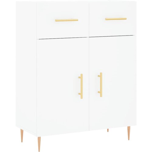  Visoka komoda bijela 69,5x34x180 cm konstruirano drvo Slike