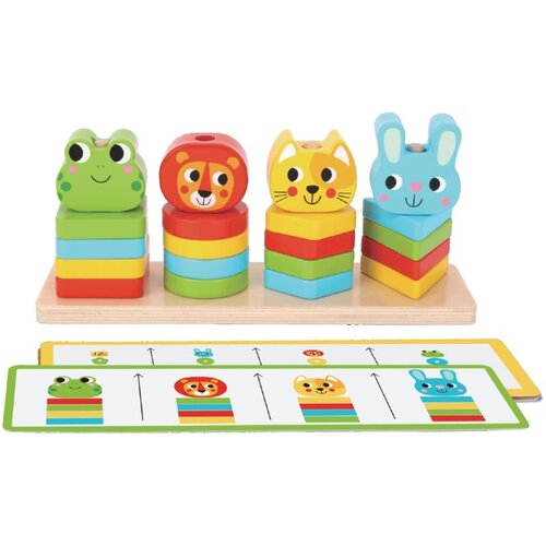 Dvěděti Wooden Activity Toy Friends aktivnostna igrača iz lesa 18 m+ 27 kos Slike