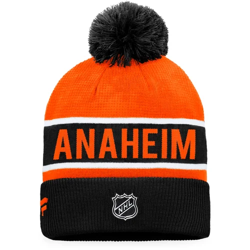 Fanatics Authentic Pro Game & Train Cuffed Pom Knit Anaheim Ducks Winter Hat