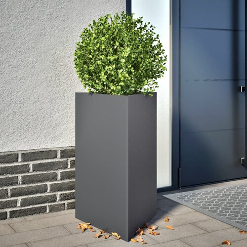 vidaXL Vrtna sadilica antracit trokutasta 50x43x75 cm čelična Cijene
