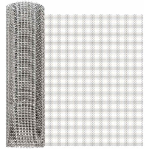 vidaXL Mrežna zaslona 40 x 1000 cm 6 Mesh Inox 201 Srebrna, (5000301732) Cene