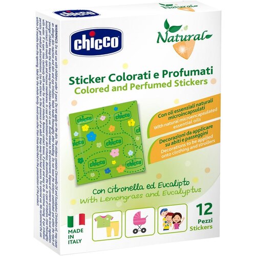 Chicco Natural Colored and Perfumed Stickers nalepke proti insektom 3 y+ 12 kos Slike