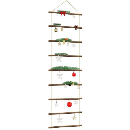 vidaXL Zidni ukras u obliku ljestava 50x150 cm prirodna grana Cijene