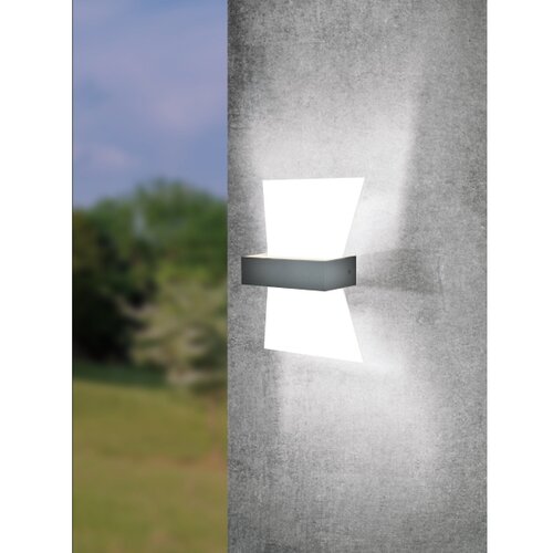 Eglo Albenza spoljna zidna lampa/1, led, 4,8w, 500lm, ip44, liveni aluminijum/antracit/bela Slike