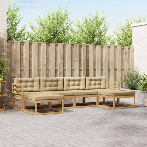  Set vanjskih sofa 6 kom. Bijela i bež Cene