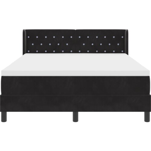 vidaXL Box Spring postelja z vzmetnico Črna 160x200 cm Velur Cene