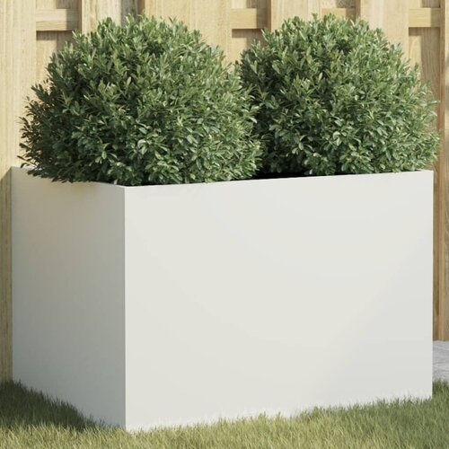 Furnova Cvetlično korito belo 62x47x46 cm jeklo, (21920971) Slike