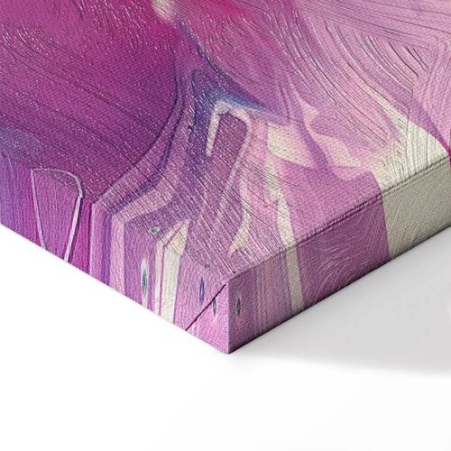  Slika - Night Flows - Abstract Waves in Shades of Blue and Violet 60x90 Slike