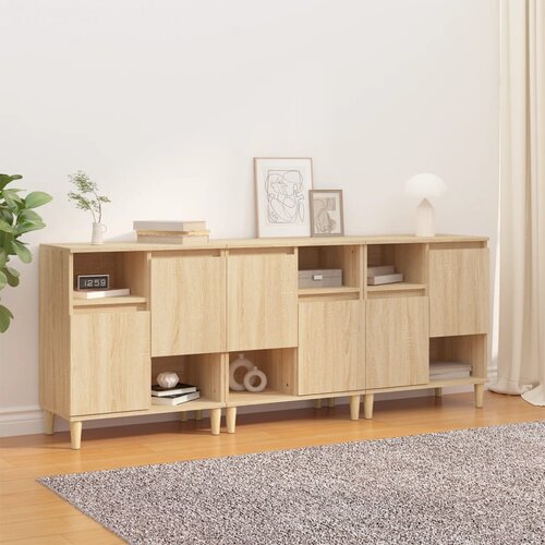 Komoda 3 kom boja hrasta sonome 60x35x70 cm konstruirano drvo Cijene