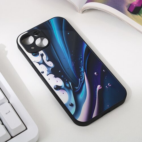  Torbica abstract za iphone 15 6.1 tamno plava Slike