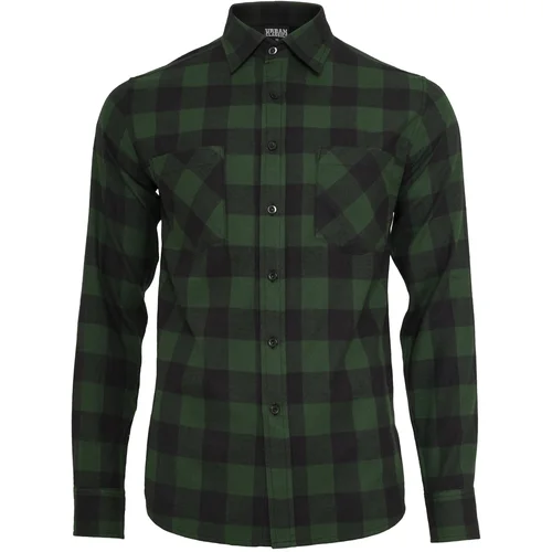 Urban Classics Plaid flannel shirt blk/forest