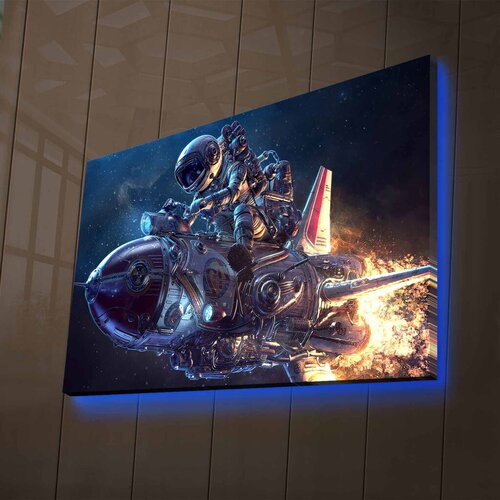 Wallity Zidna slika sa LED osvjetljenjem NASA-008, 45x70 cm Cijene