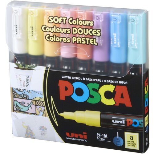 Uni pak marker Posca pc-1m pastelne boje 8/1 Slike