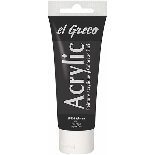  Akrilna boja el greco 75 ml black Cene