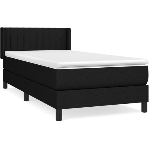 Maison Chic Box spring postelja - Vzmetna postelja z vzmetnico črna 80x200 cm blago SL20053, (21880576) Slike