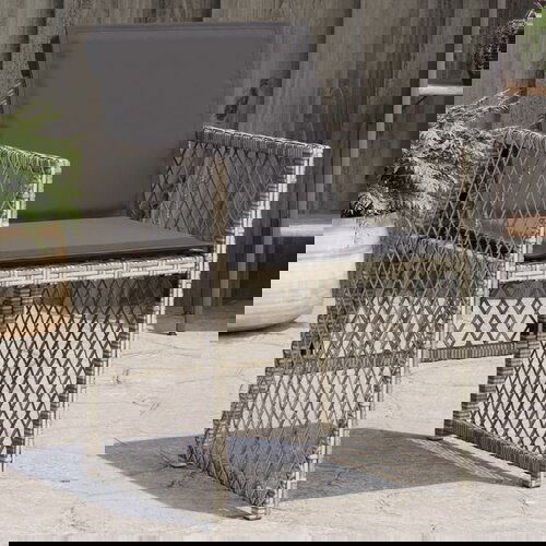 vidaXL Vrtne stolice s jastucima 4 kom od poliratana sive Cijene