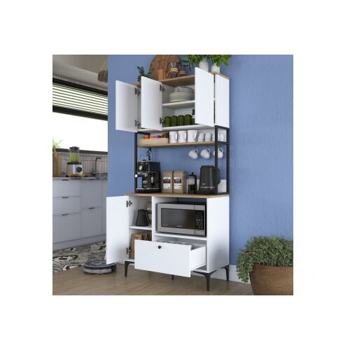Hanah home JE159 - 3253 whitewalnut multi purpose cabinet Slike