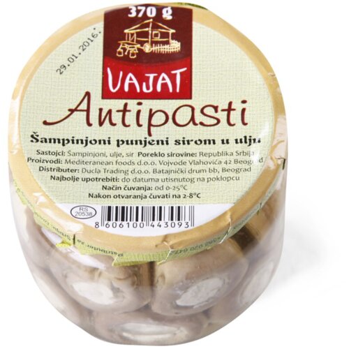 Nepoznato Šampinjoni VAJAT sa sirom u ulju 370g Cene