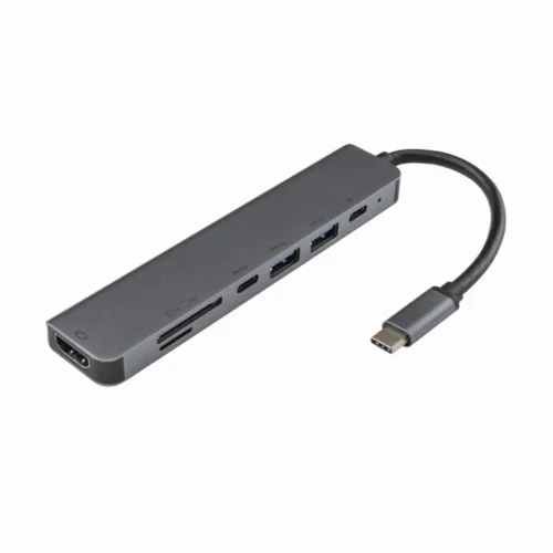 S Box ADAPTER USB TYPE-C -> HDMI/USB3.0/SD+TF - 7u1, (08-typec-7in1)