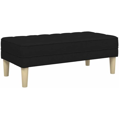  Klupa s jastukom Crna 113 x 57 x 39 cm tkanina Slike