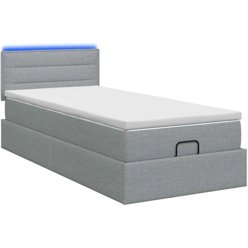  Krevet od pjene s madracem i LED-om Svjetlosiva 90 x 200 cm - Svjetlosiva 90 x 200 cm Dizajn linija Slike
