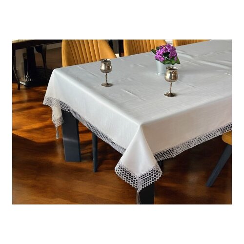 Stolnjak Milje 160x220cm Sivo/bela boja ( VLK000264-sivobelaboja ) Slike