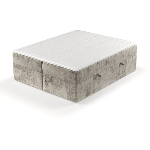 Maison de R&amp;ecirc;ve Svetlo rjava boxspring postelja s prostorom za shranjevanje 200x200 cm Yoko &amp;ndash; Slike
