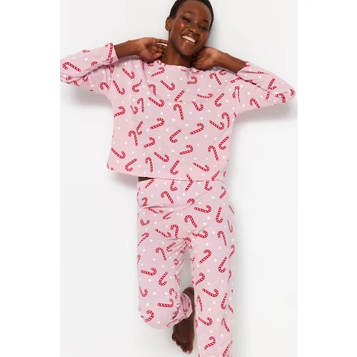 Trendyol Pajama Set - Pink - Plain