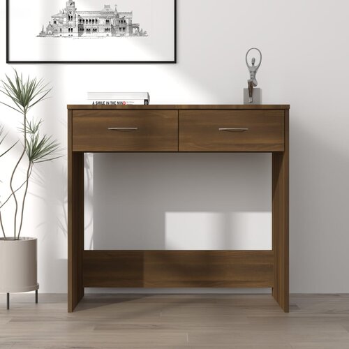 vidaXL Radni stol boja smeđeg hrasta 80 x 40 x 75 cm konstruirano drvo Cijene