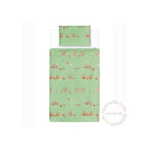 Baby Textil dečija posteljina Green SLONIĆI, 100x135 cm Slike