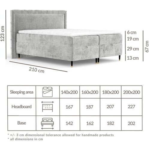Maison de R&amp;ecirc;ve Bež boxspring krevet s prostorom za odlaganje 160x200 cm Voyage &amp;ndash; Slike