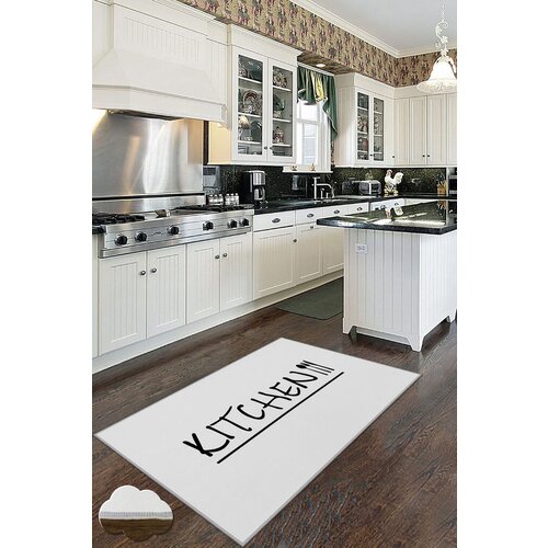 Conceptum Hypnose tepih Wookece236, 100x300 cm, belo-crni Cene