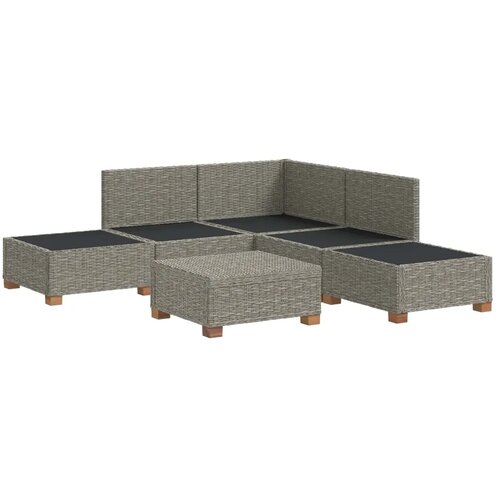 vrtna lounge garnitura z blazinami GENDT, 6-delna, naravni ratan Slike