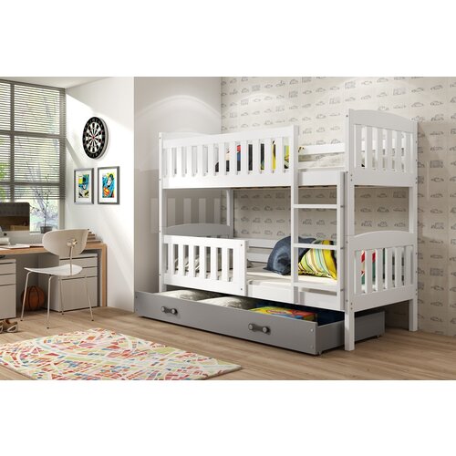 BestBed POGRAD KUBUS 200X90 S PREDALOM (VE� BARV) - BELA-Grafit Cene