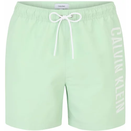 Calvin Klein Swimwear Kupaće hlače 'Intense Power' zelena / prljavo bijela