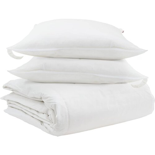 vidaXL Komplet odej z blazino 3 pcs Bela Perje, (5000148209) Cene