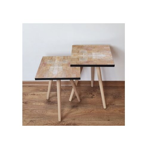 Hanah home 2SHP223 Pomoćni stolić, 2 dijela, krem Cijene