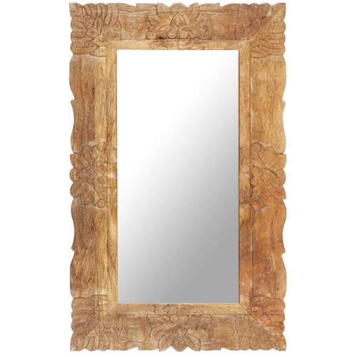 vidaXL ogledalo 80x50 cm trden mangov les Cene