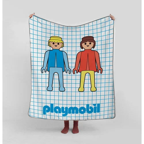 Playmobil Deka za bebe od mikrovlakana 130x130 cm Checkerboard –