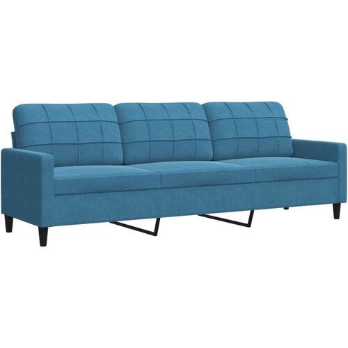 VidaXL 4-dijelni set sofa s jastucima plavi bar&amp;scaron;unasti Slike