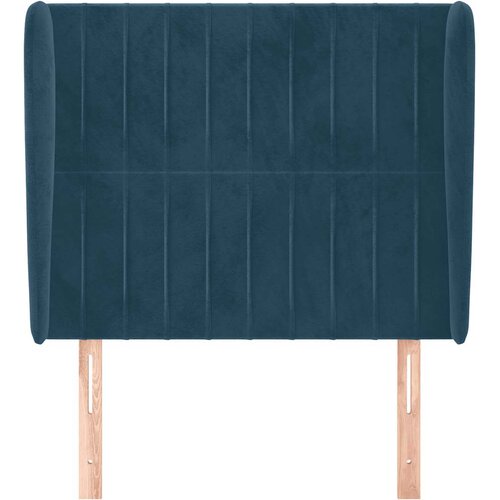  Uzglavlje s u&amp;scaron;ima tamnoplavo 93x23x118/128 cm bar&amp;scaron;unasto Slike